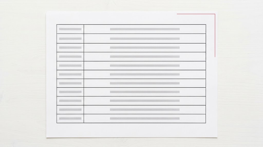 当日のタイムテーブルが書かれた進行表の紙面