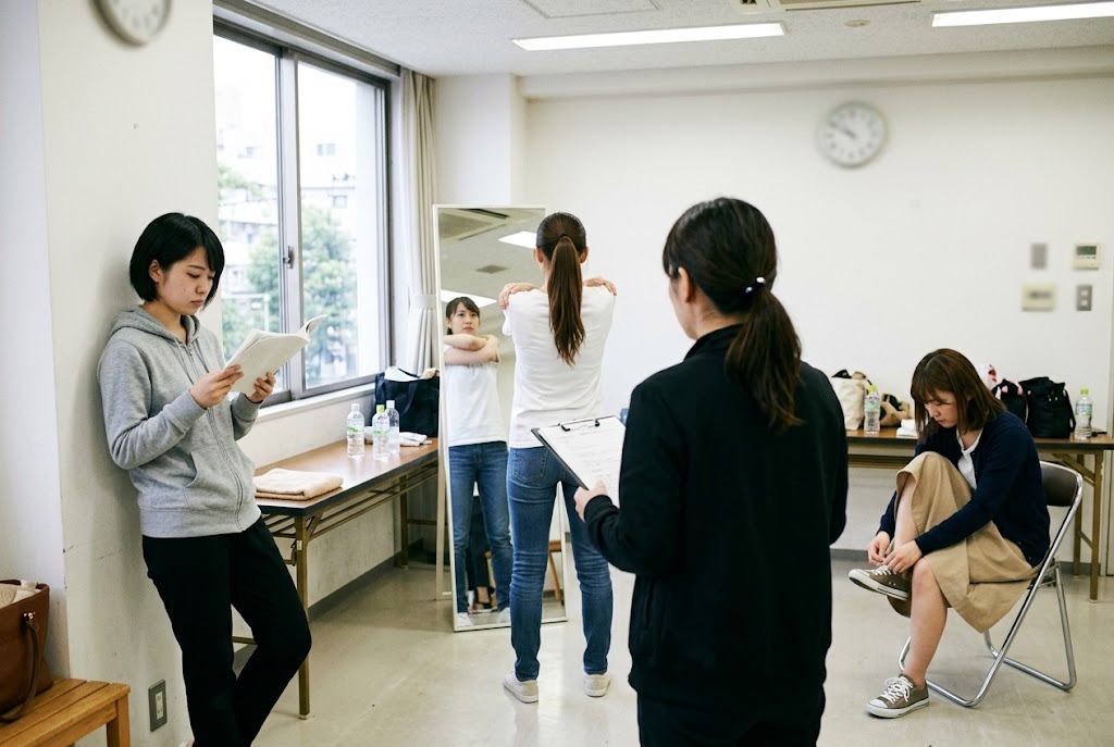 控室で本番を待つ出演者