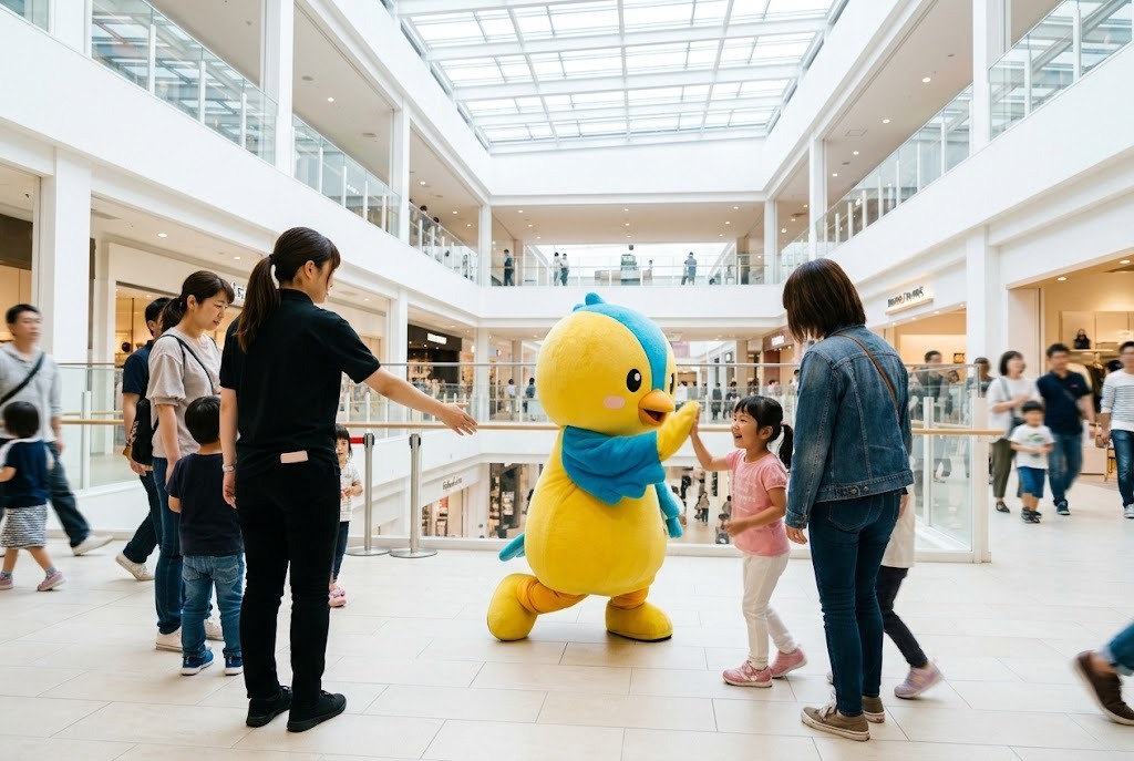 商業施設でのグリーティング